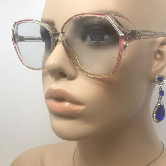 Vintage Square Eyeglasses Specsavers Mc-1100 Ladies Glasses Frame Pink Used Eyeglass Frames Retro