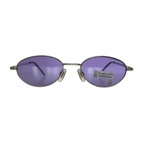 Y2K Vintage, Foster Grant Sunglasses, Unisex Circular Lilac Purple Lenses & Silver Frames, Brand New, Deadstock