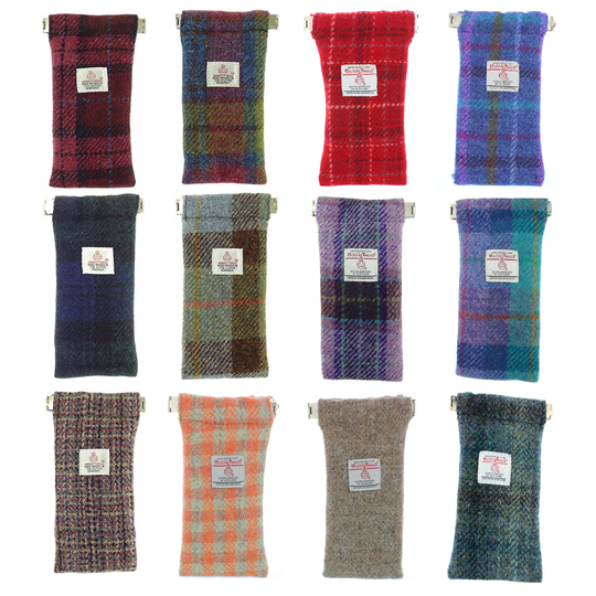 Harris Tweed Glasses Case From Glen Appin Snap Closure