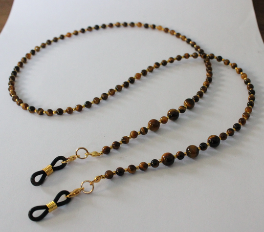 Tiger Eye Gemstone Glasses Chain, Sunglasses Spectacles Holder, Simply Range