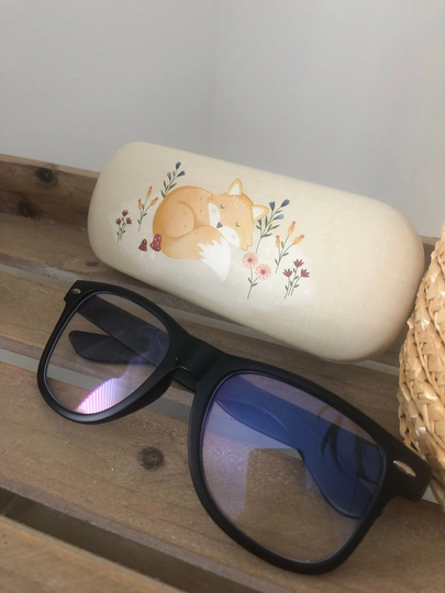 Glasses Case, Fox Design, Forest Folk, With Cleaning Cloth, Woodland, Floral, Kids Glasses, Back To School, Nature Lover