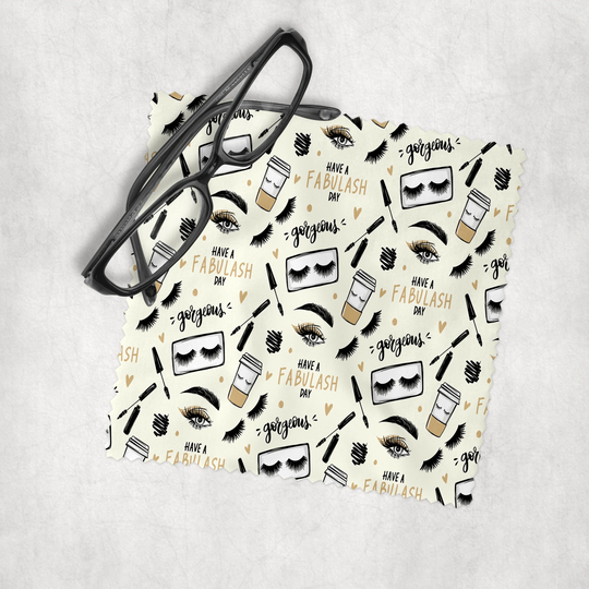 Fabulash Day - Microfiber Lens Cleaning Cloth For Eyeglasses, Cameras, Smartphones & All Screens