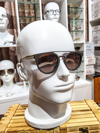 Round Sunglasses Wood Style Frame Prescription Glasses Groomsmen Proposal Eye