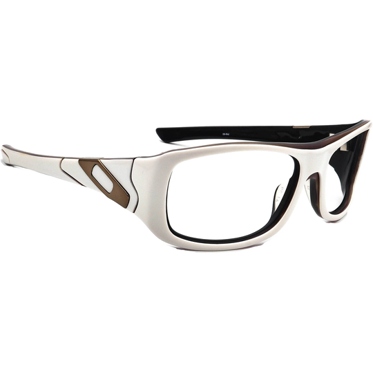 Oakley Women's Sunglasses Frame Only 05-992 Side Ways White & Brown 61 Mm