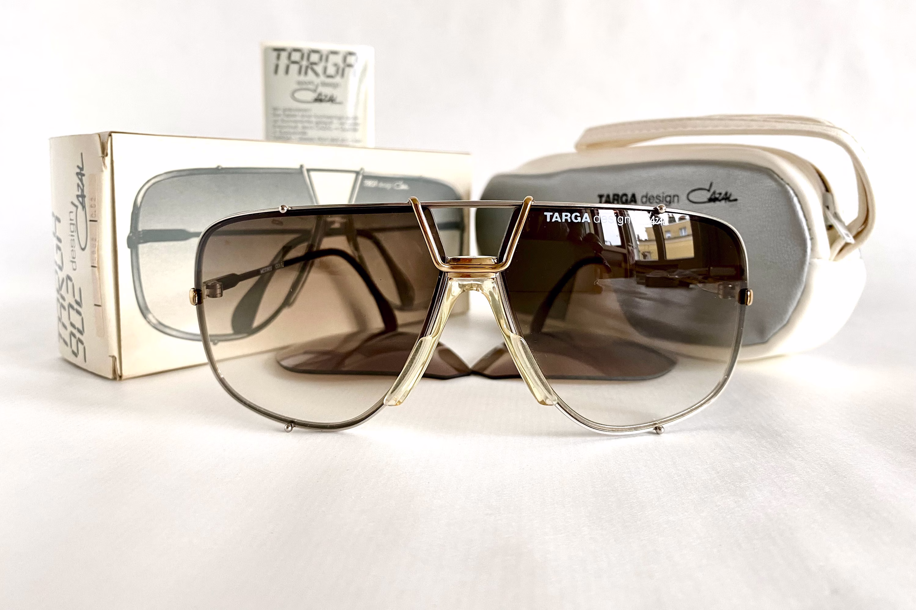 Vintage 1985 Cazal 902 Col 52 Sunglasses Full Set New Old Stock Made in West Germany