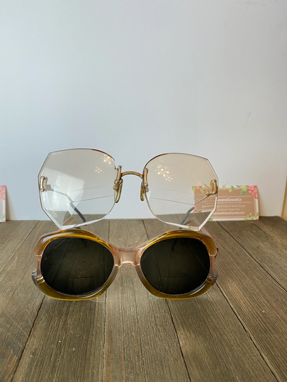 Vintage Reading Glasses Bifocals & Sunglasses, Retro Sunglasses Prescription Lens