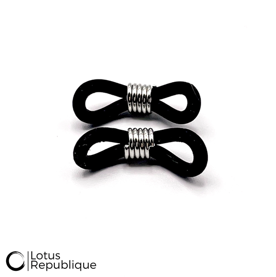 Rubber Connector For Eyeglass Holder, One Pair Of Ends Sunglass Glasses Loop Adjustable Coil Stainless Steel