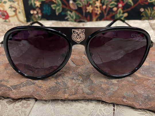 Designer Vintage Aviator Black Sunglasses