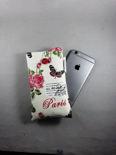 Étui Lunettes/Téléphone/Housse Lunette/Étui/Housse/Cadeau Femme/Magnifique Similicuir Imprimé Paris Blanc/Noir/Rose