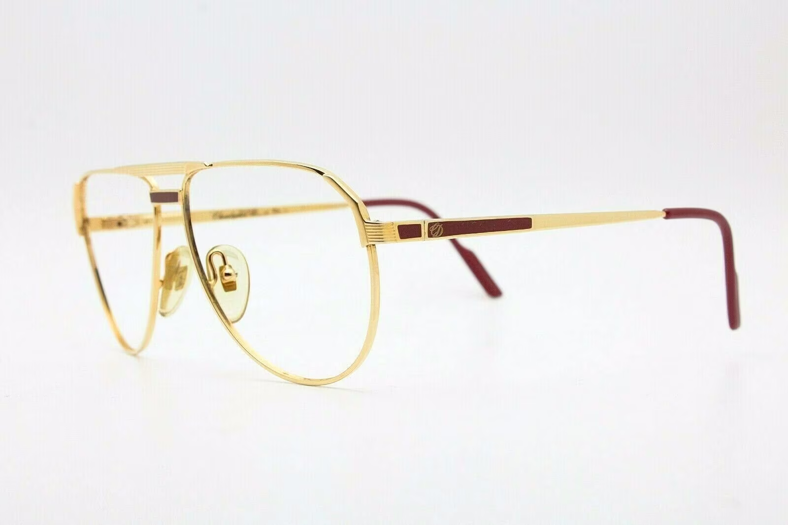 Vintage Eyewear Christopher D. 18K Gold Plated Frame Man Square Glasses Occhiali Sunglasses Classis Plastic