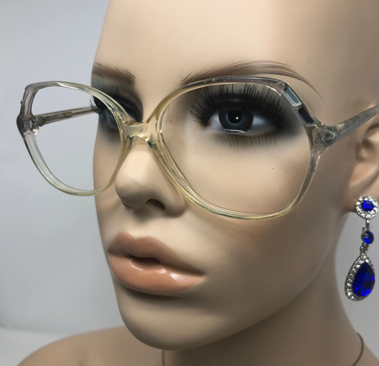 Vintage Rena Sw6 Eyeglasses Glasses Frame Clear Square Used Eyeglass Frames Retro