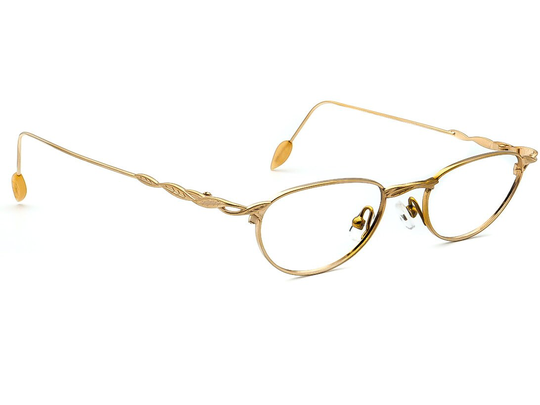 Jean Lafont Women's Eyeglasses M207 Gold Oval Metal Frame 45[]19 135