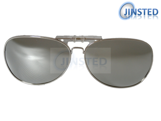 Silver Mirrored Reflective Aviator Clip On Flip Up Sunglasses Uv400 Protection Acp020