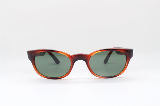 60S Vintage Cat Eye Sunglasses. Mottled Amber & Brown Low Profile Beatnik Cateye Acetate Frame With Green Lenses. Bnwot. Unused Nos. Mod