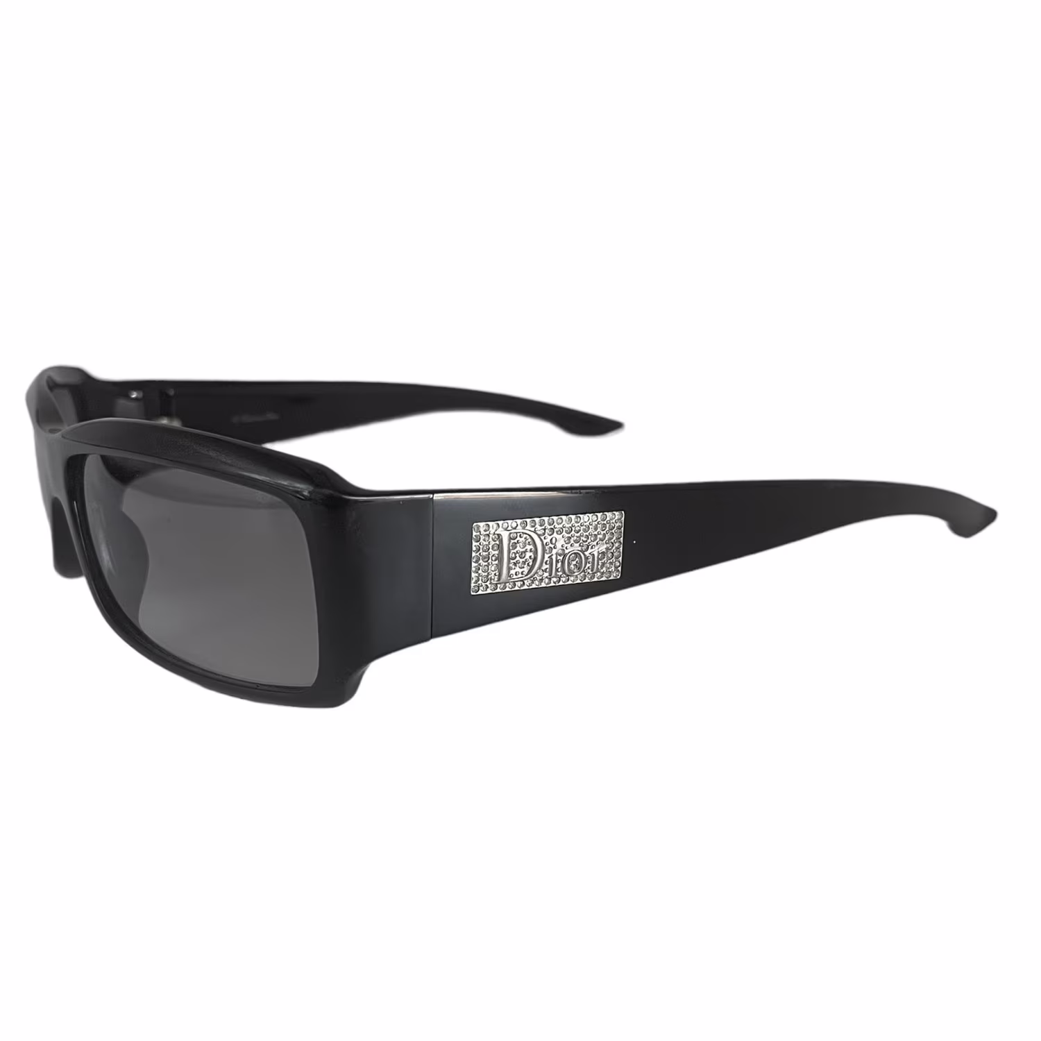Dior Sunglasses - Authentic Diamante Logo in Black/Silver 2000S Y2K 90S Genuine