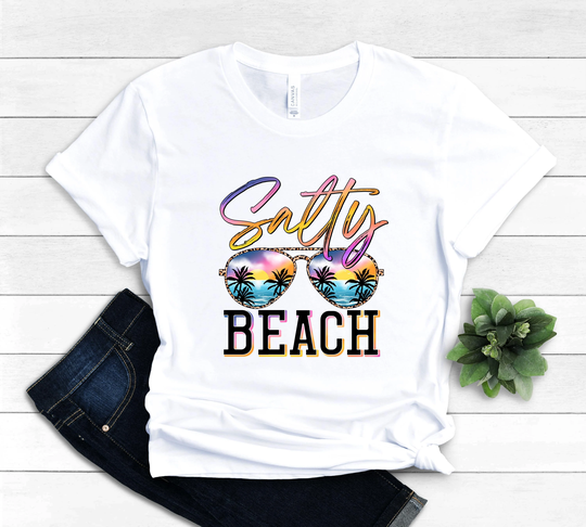Salty Beach Apparel - Leopard Sunglasses Shirt Palm Tree Gift -Funny Life Tshirt Cool Party Outfit Adventure Lover Clothes