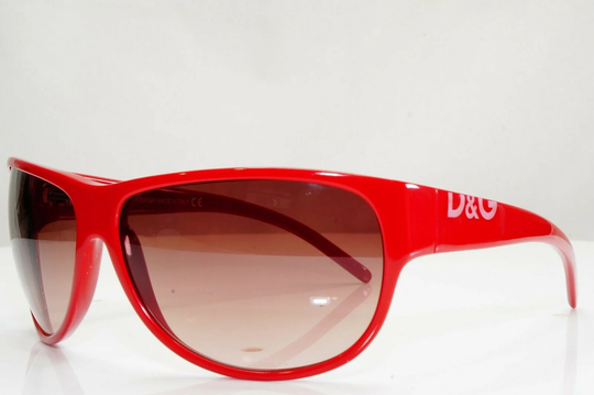 Dolce Gabbana Mens Womens Vintage Sunglasses Red Rectangle Dg 2213 482 27308
