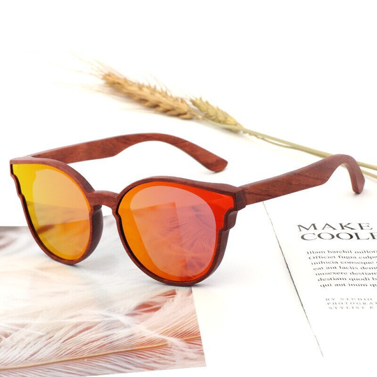 Fashion Women Butterfly Wood Sunglasses Lady Retro Cateye Sun Glasses Polarized For Men Uv400