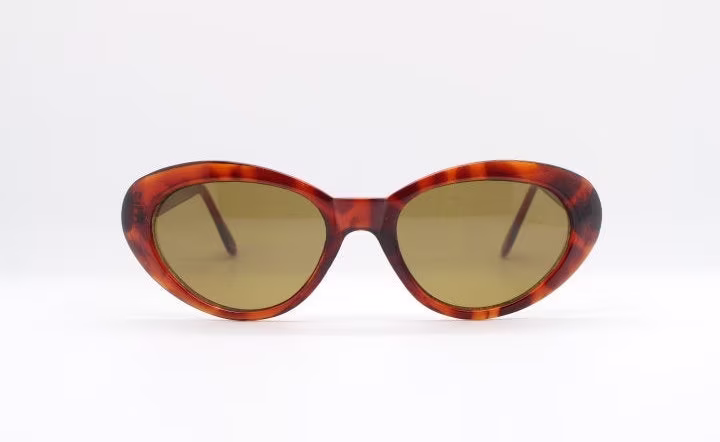 90S Vintage Oval Cat Eye Sunglasses. Nos Tortoise 50S Style Cateye With Brown Lenses. Rockabilly Pin Up Cateyes. Bnwt