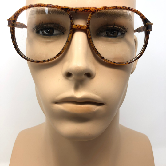 Vintage Mens Eyeglasses Glasses Frame Orange Fleck Pilot Used Eyeglass Frames Retro