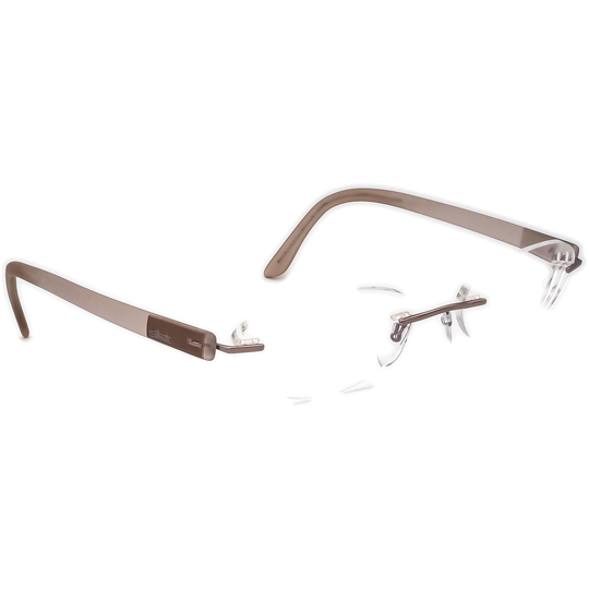 Silhouette Eyeglasses 7608 40 6057 Light Brown Rimless Frame Austria 51[]17 140