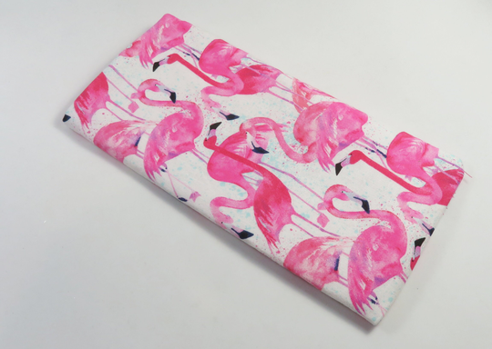 Flamingoes Fabric Sunglasses Case, Eyeglasses Bags, Snap Button Pink Bird Bats, Flamingo Bags