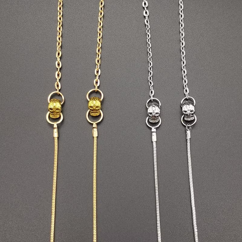 Skull Head Decoration Glasses Chain/Sunglasses Accessories Gold Silver