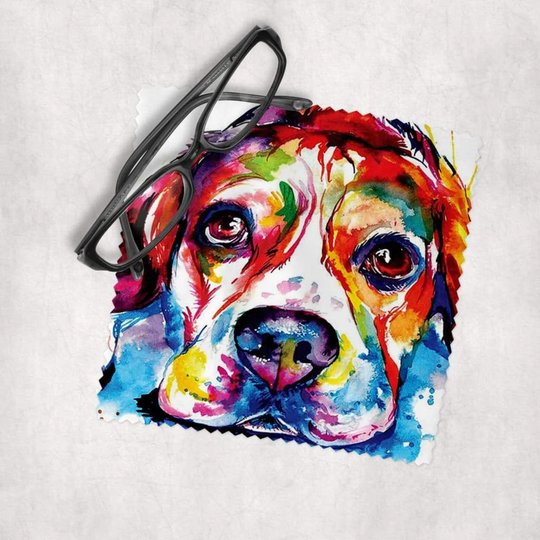 Watercolor Dogs - Microfiber Lens Cleaning Cloth For Eyeglasses, Cameras, Smartphones & All Screens