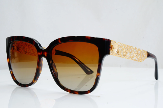 Authentic Dolce Gabbana Polarized Sunglasses Flowers Dg 4212 502/T5 28201