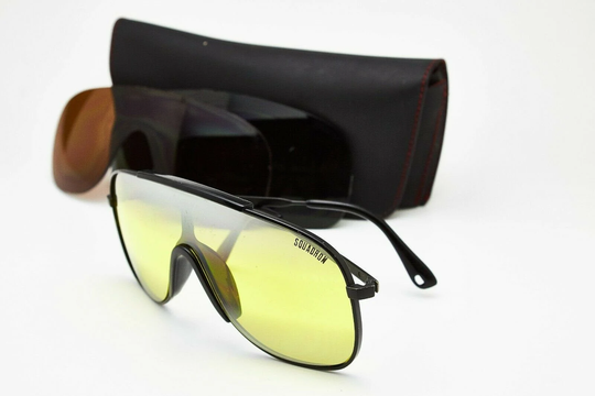Vintage Sunglasses Squadron Gradient Silver Mask Rare Plastic Sport Man's Eyewear Elegente Glasses Retro To Man