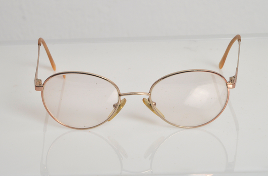 Vintage Gold Degrating Bronze Frame Eyewear, Rx-Able Prescription Lenses. Made in Italy