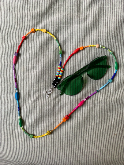 Eyeglasses Chain Beaded Rainbow