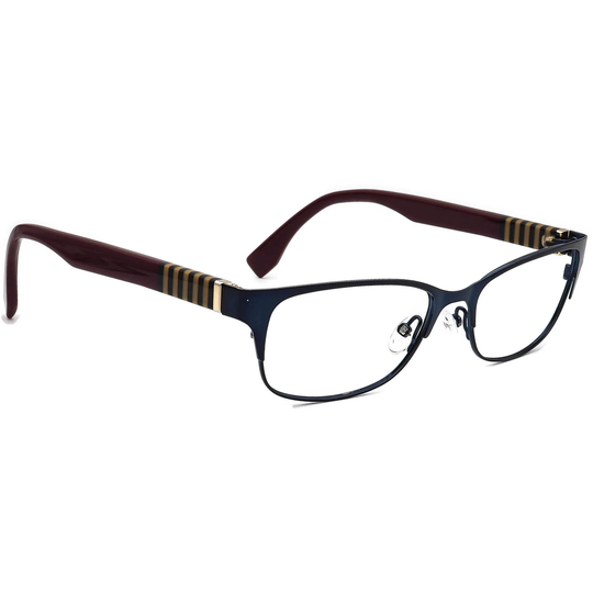 Fendi Women's Eyeglasses Ff 0033 Blue/Burgundy Browline Frame 53[]17 140