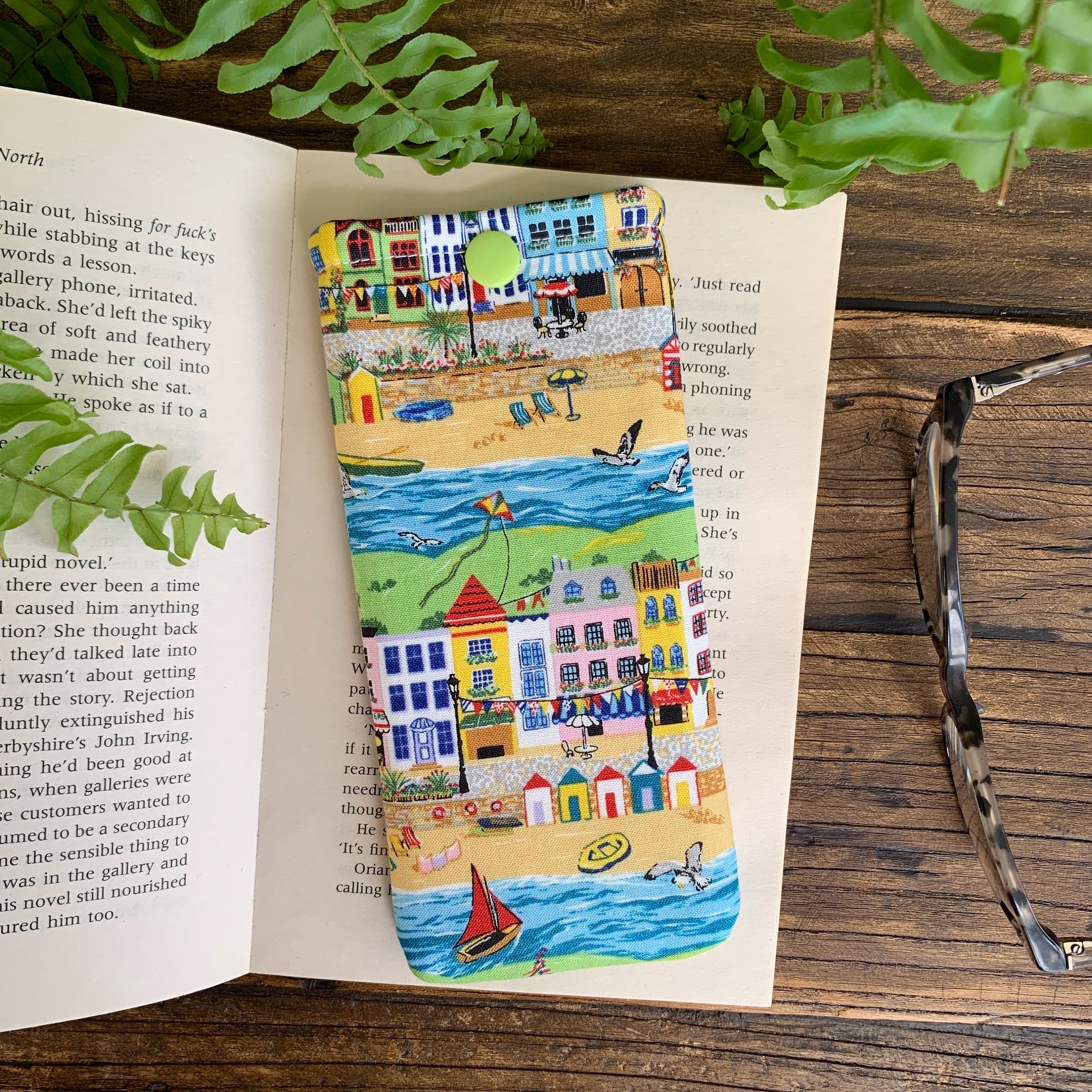 Handmade Seaside Fabric Glasses Case Beach Sunglasses Pouch Holiday Gift Idea