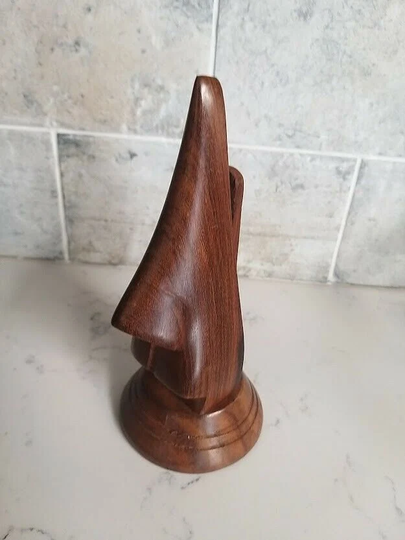 Nose Glasses Holder Wooden Carved Spectacle Stand