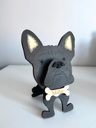 French Bulldog Eyeglasses Holder, Glasses Stand Wooden Stand, Holder