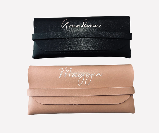 Leather Glasses Case, Sunglasses Personalised Gift, Grandad Dad Ladies Gift For Grandma