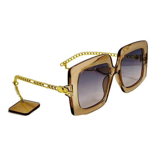 Square Ladies Sunglasses With Removable Danglers