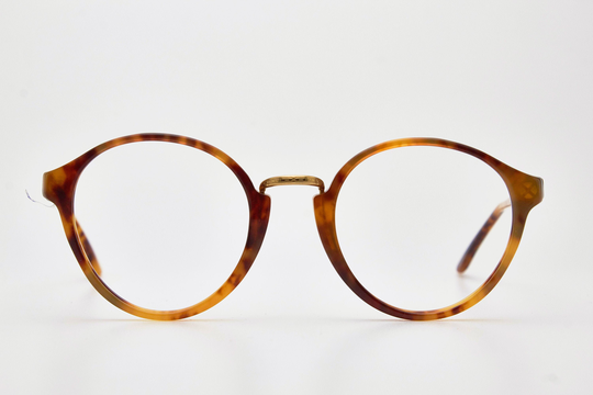Vintage Man Eyewear George Hogg 08-34 Round Plastic Frame Man's Woman Glasses Aviator Elegant Sunglasses Retro 80