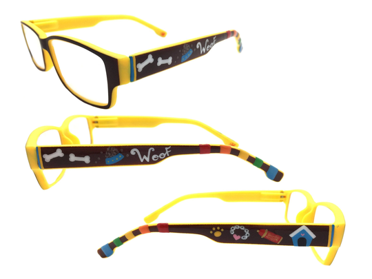 Handpainted Dog Themed Reading Glasses 1.5, Readers, Eyeglasses