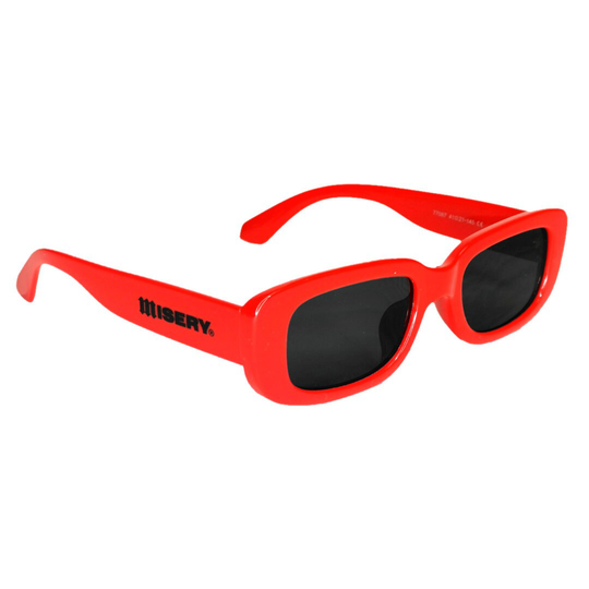 Y2K Style Red Rounded Rectangle Sunglasses Vintage Retro