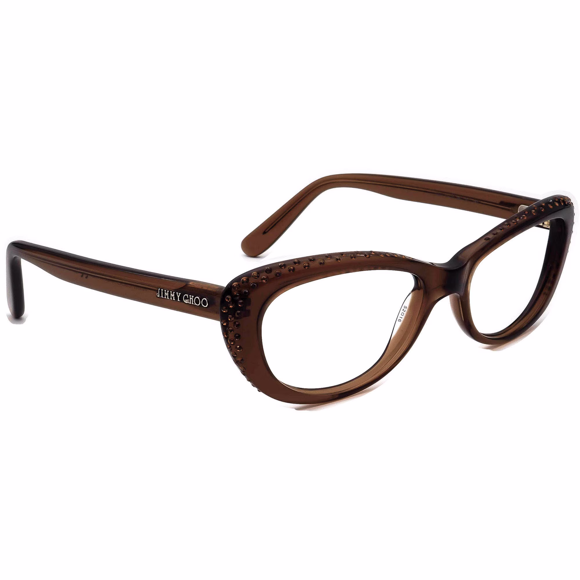 Jimmy Choo Women's Eyeglasses 89 Lrl Brown Cat Eye Frame Italy 52[]16 140