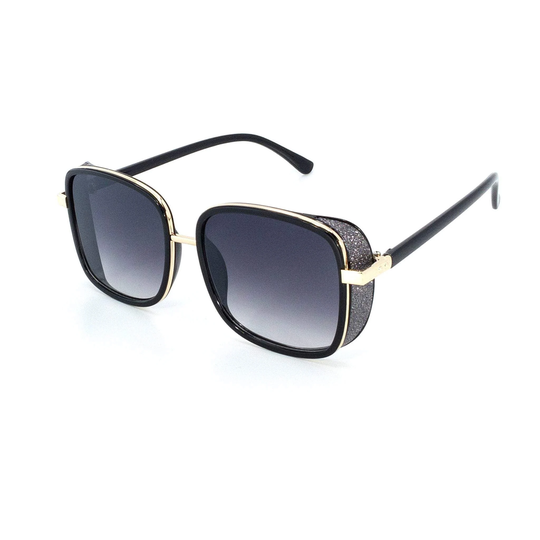 Aria Glitter Square Sunglasses | Fashion Unisex Women Eyewear Shades Beachwear Uv Protection Holiday Summer Rainbow