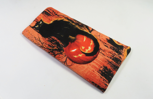 Cats Fabric Sunglasses Case, Pumpkin Bag, Halloween Design Bags, Jack O Latern Orange Black Case