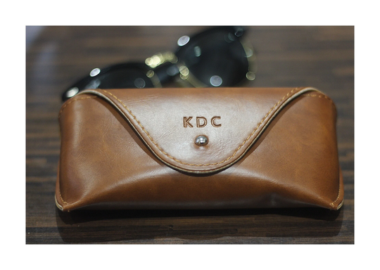 Personalised Vintage Brown Glasses Case| Spectacles| Sunglasses| Name| Unique| Medium Hard| Cute| Gift| Present For Him, Gift Her