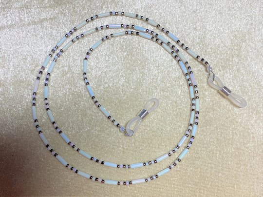 White & Silver Eyeglass Chain #1541