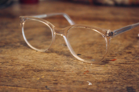 Rare Vintage 1950S Pink-Tint Crystal Wayfarer-style Nhs Prescription Eyeglasses - Glasses Frames