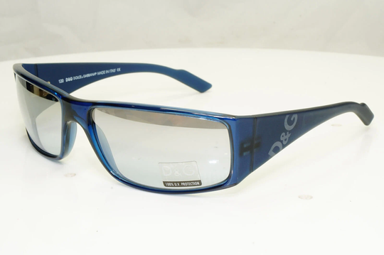 Authentic Dolce Gabbana Mens Mirror Vintage Sunglasses Blue Dg 2133 589 35018
