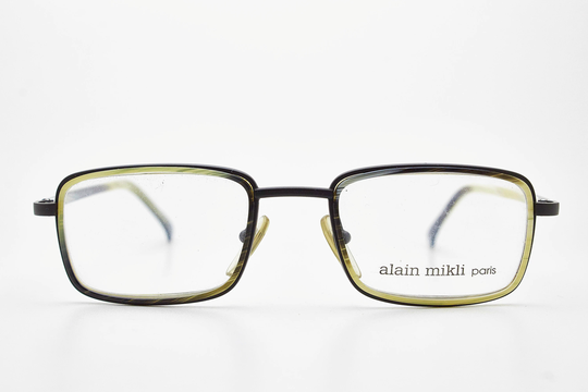 Vintage Man Eyewear Alain Mikli 1651 0152 High-Fashion Square Metal Frame For Sunglasses Unisex Designer Glasses Woman Classic