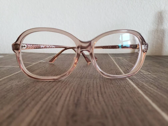 Vintage Plastic Eyeglass Frames | Pale Pink Clear Made in France For Your Lens